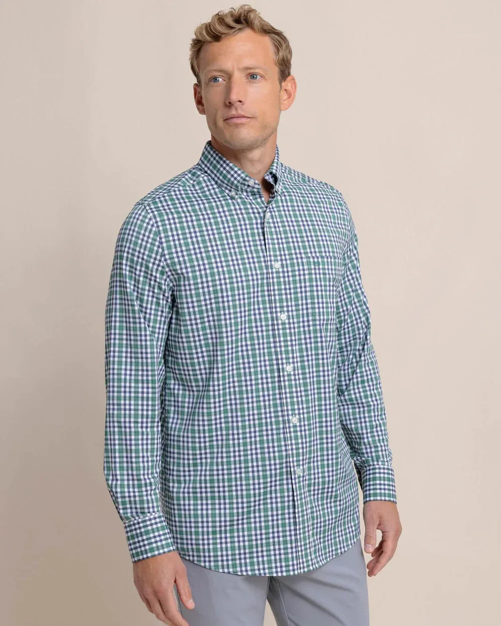 Southern Tide brrr°® Intercoastal Haywood Plaid Sport Shirt