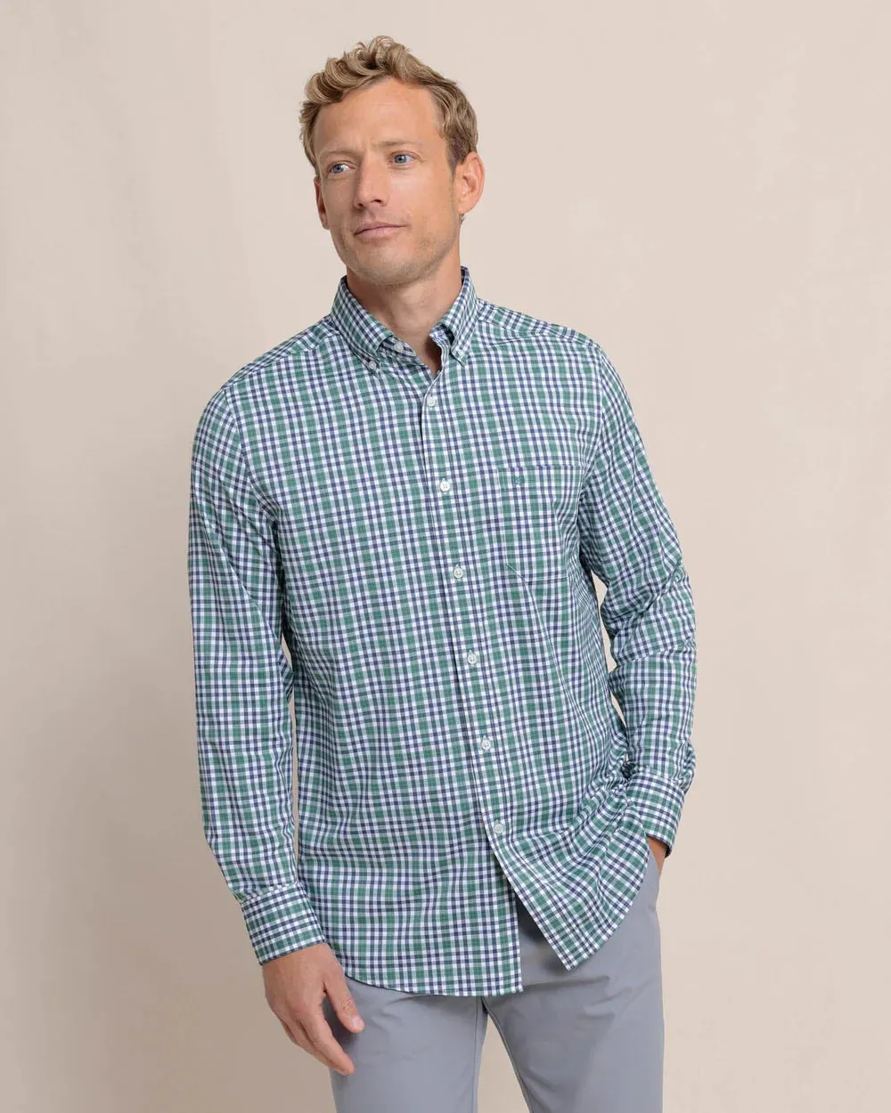 Southern Tide brrr°® Intercoastal Haywood Plaid Sport Shirt