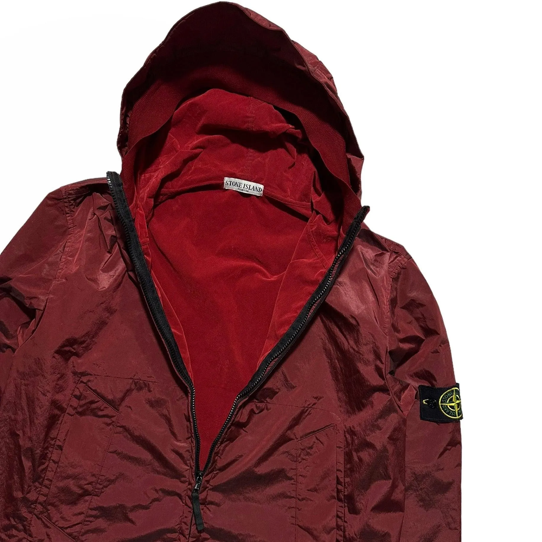 Stone Island Red Nylon Shimmer Jacket