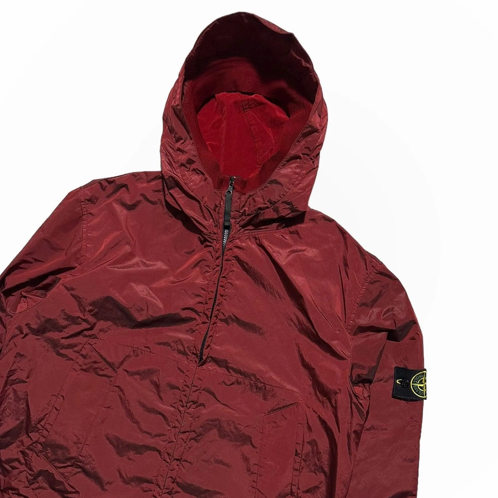 Stone Island Red Nylon Shimmer Jacket