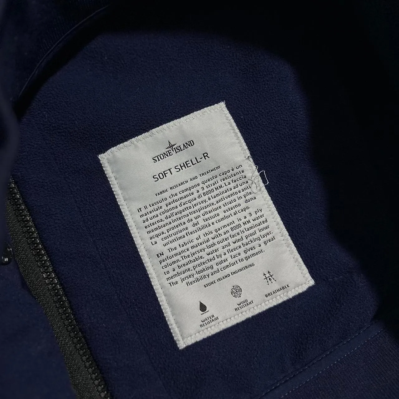 Stone Island Royal Blue Soft Shell-R Jacket