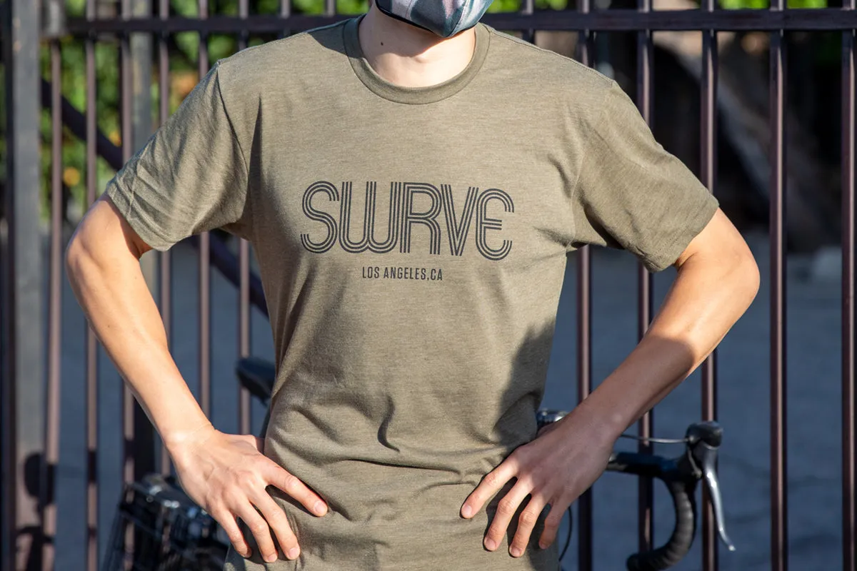 super soft TRI-BLEND 1968 swrve logo T-SHIRT