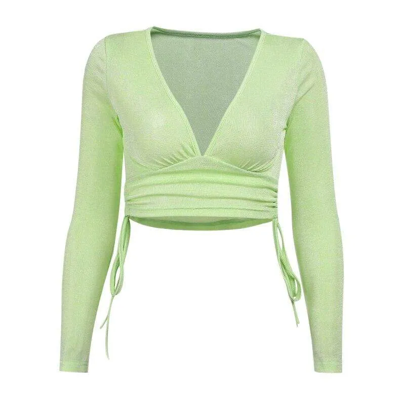 Taryn Long-Sleeved Cropped Top