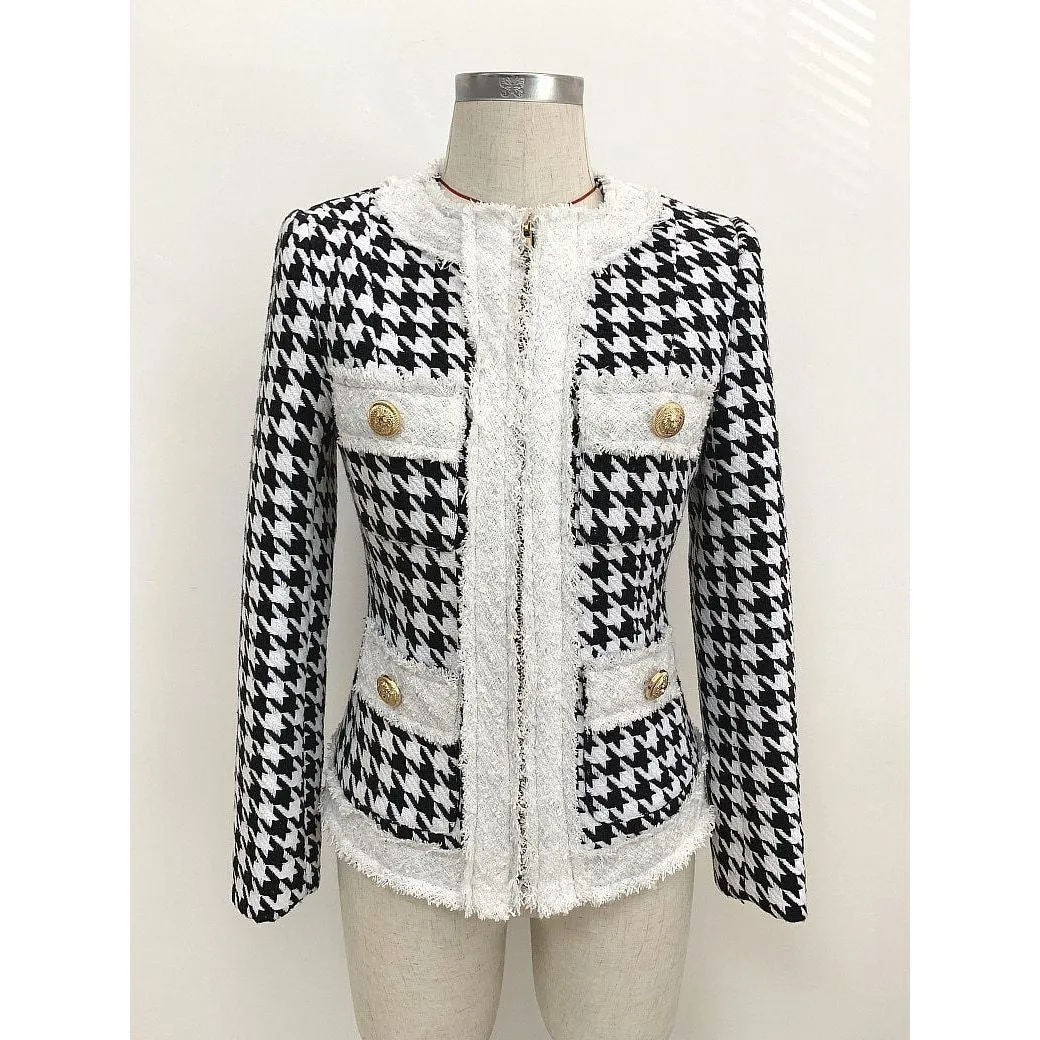 Tweed Zip Jacket with Lorraine-inspired Design