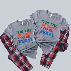 'Tis The Season To Be Feral Kids Yuletide Pyjama Set