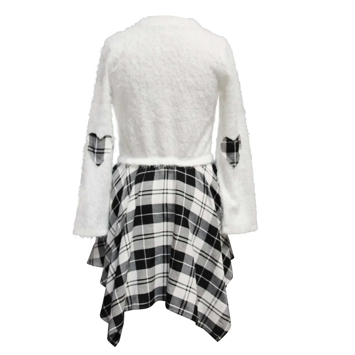 Tween Long Sleeve Plaid Dress