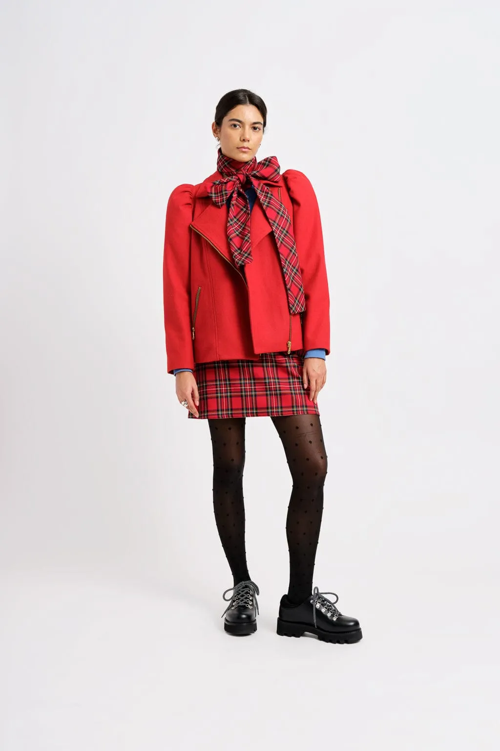 Valentine Moto Coat Red