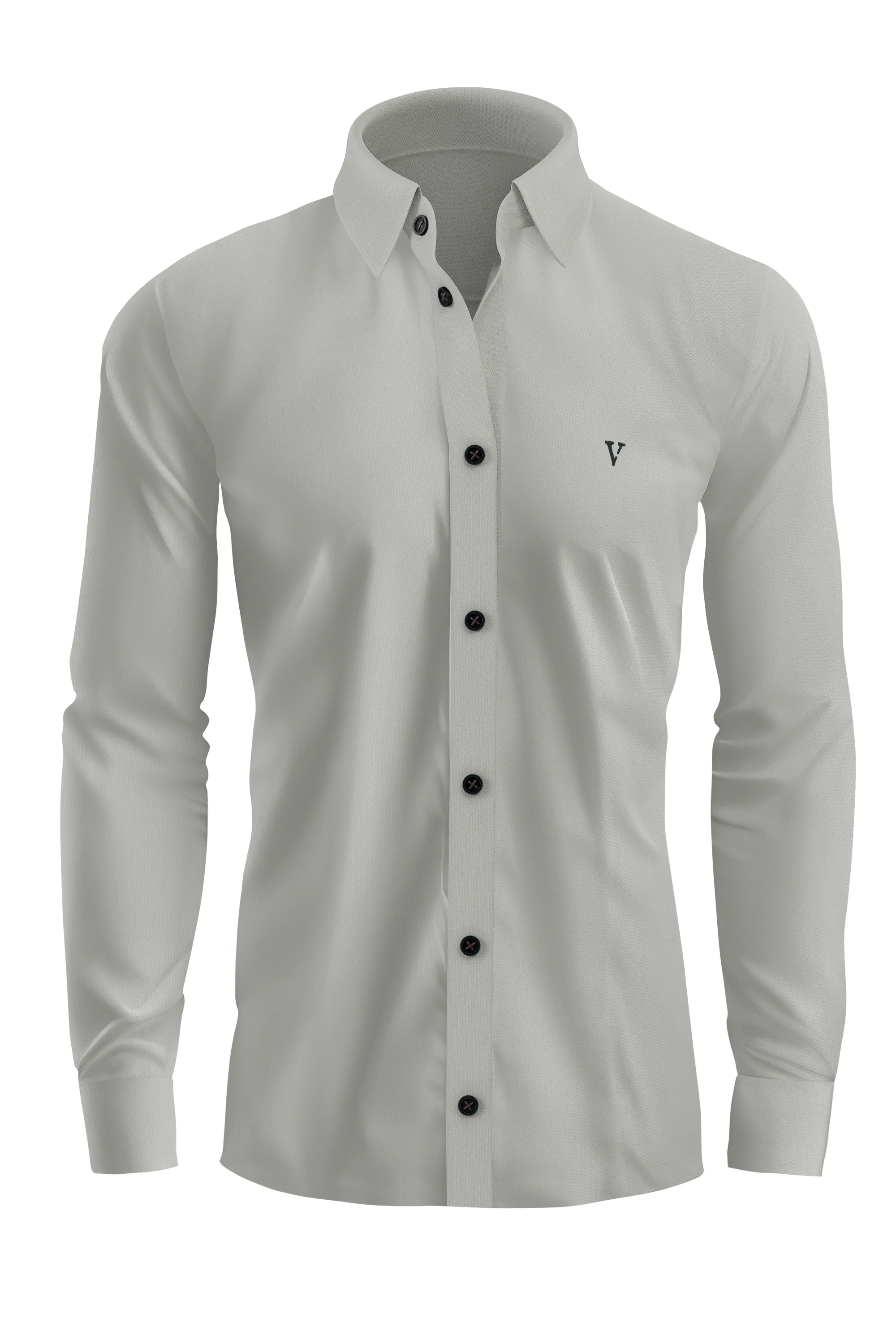 Vercini Versatile Collection: Classic Shirt with Signature 'V' Emblem