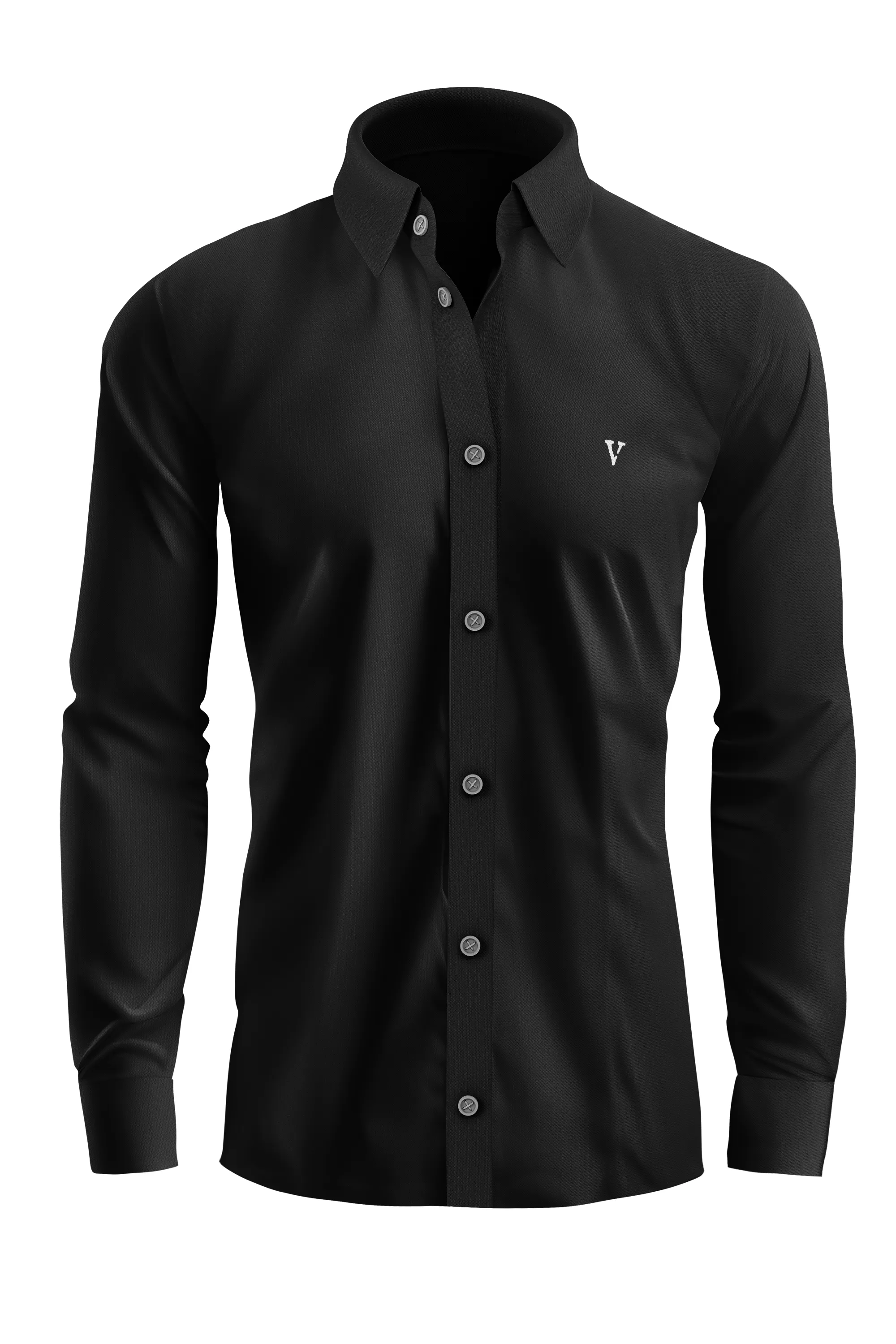 Vercini Versatile Collection: Classic Shirt with Signature 'V' Emblem