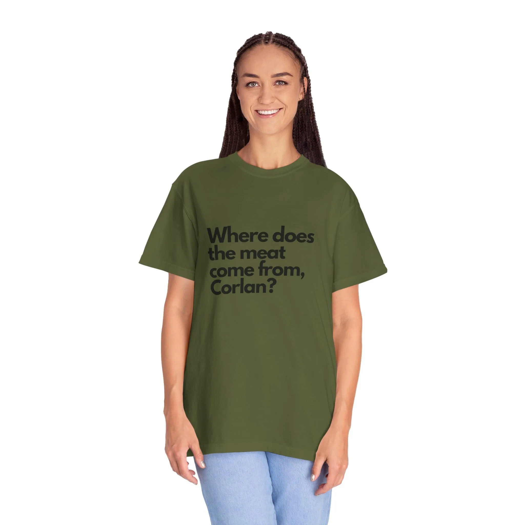 Where does the meat come from, Corlan? - T-Shirt