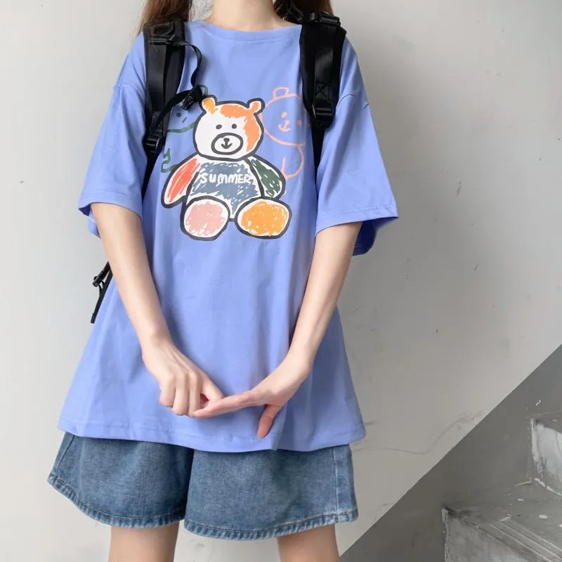 Women's Casual Little Bear Printed T-shirts