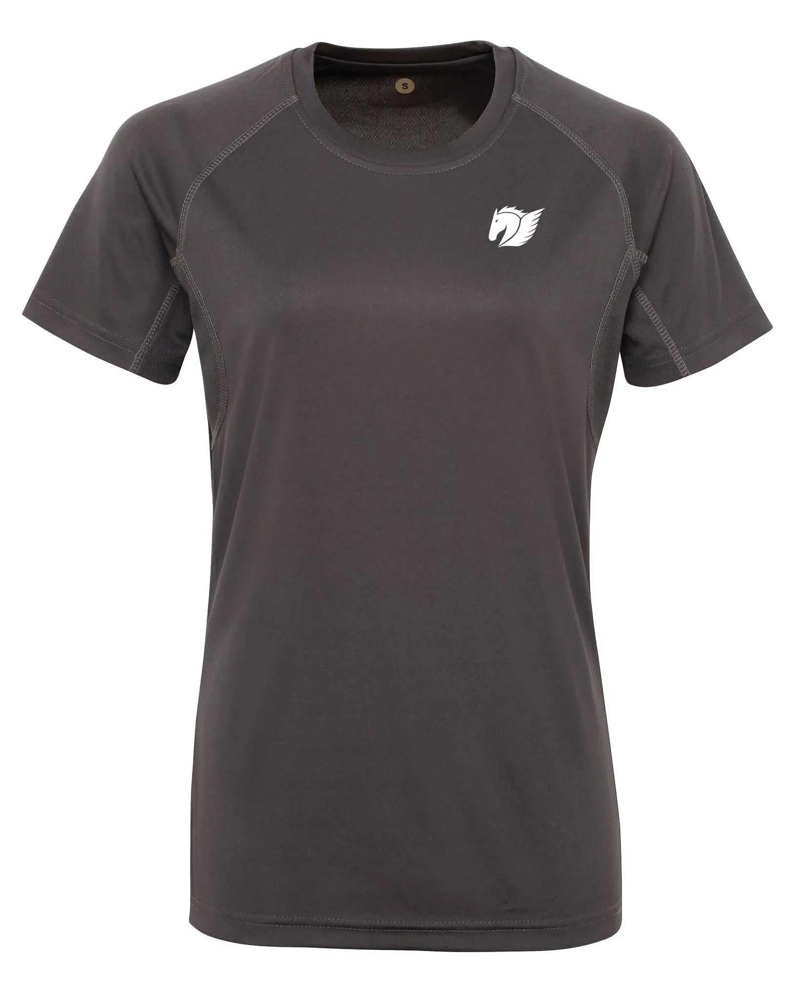 Women's Panelled Tech Tee - Charcoal