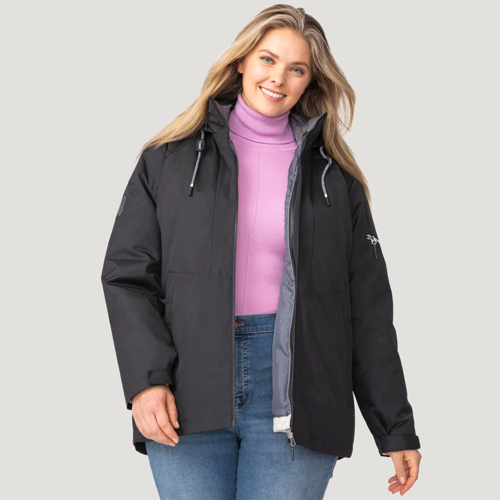 Women's Plus Size Back of Bell 3-in-1 Systems Jacket