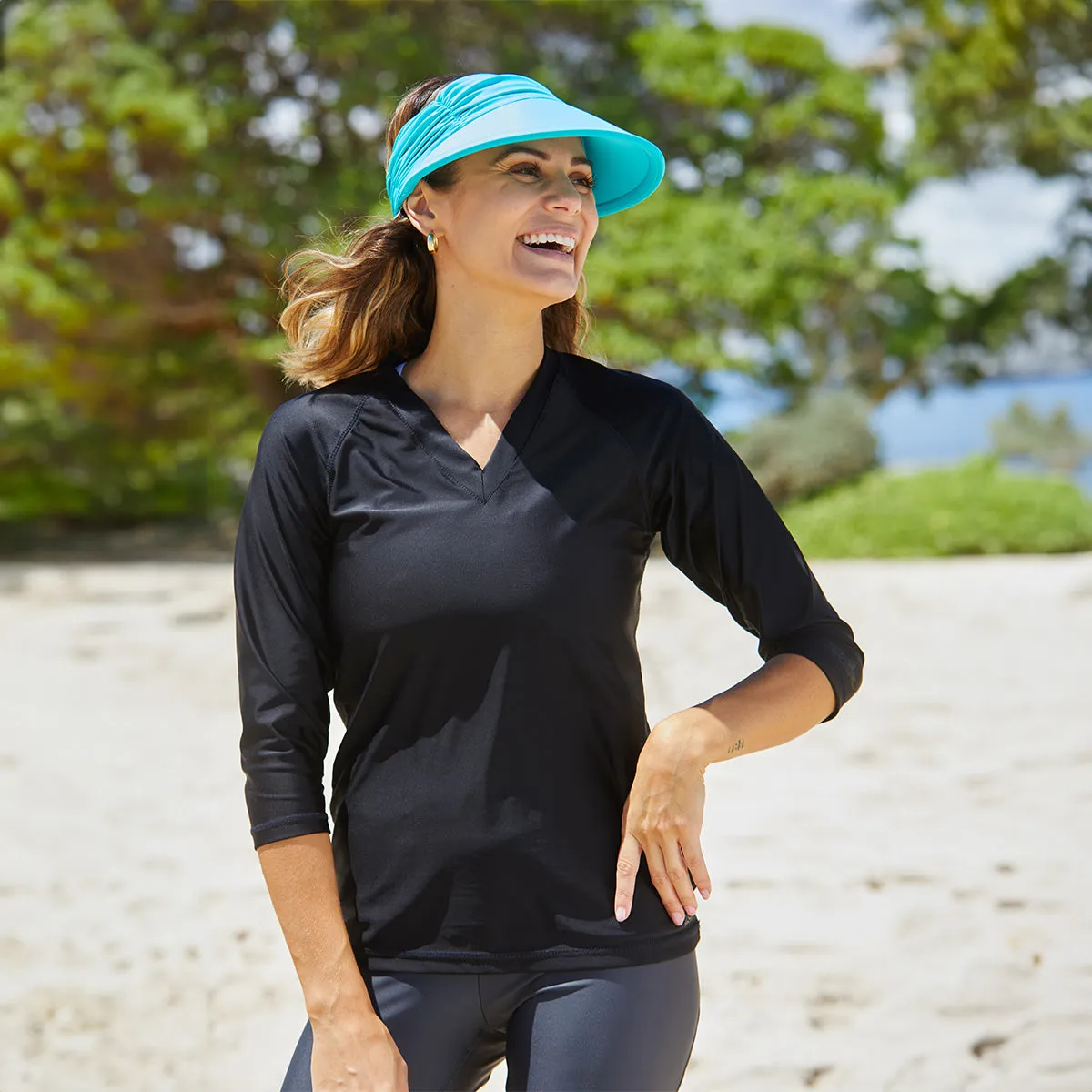 Women's V-Neck Sun & Swim Shirt