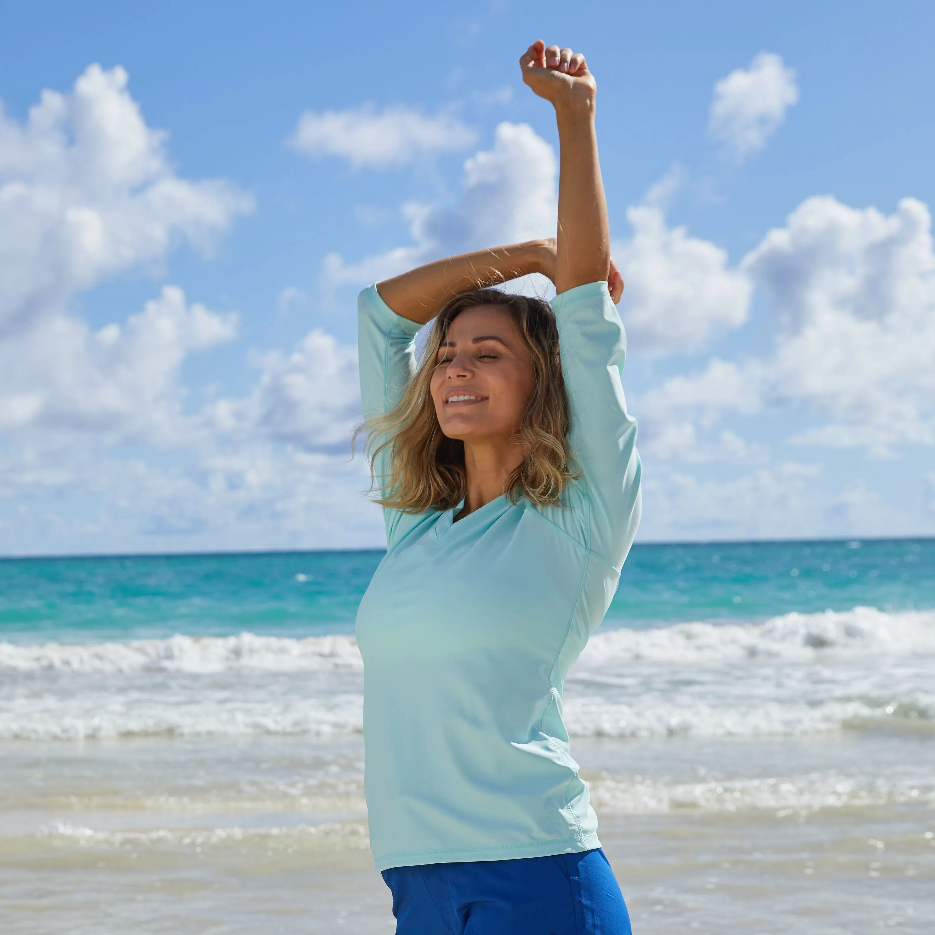 Women's V-Neck Sun & Swim Shirt